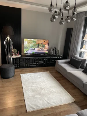 Destan Halı Saten Bambu Kaymaz Yıkanabilir İnce Dokuma Halı 13