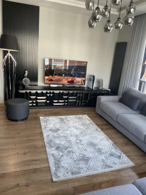 Destan Halı Saten Bambu Kaymaz Yıkanabilir İnce Dokuma Halı 15