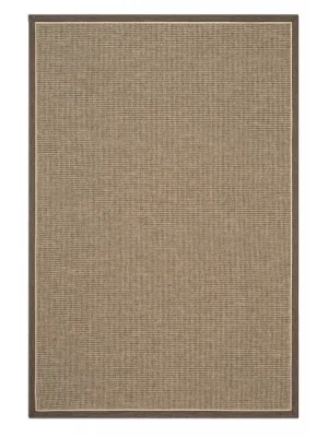 Destan Halı Signature Bordure Modern Desenli Kolay Temizlenebilir Salon Halısı B3622C NATUREL BORDÜR KAHVE BEJ