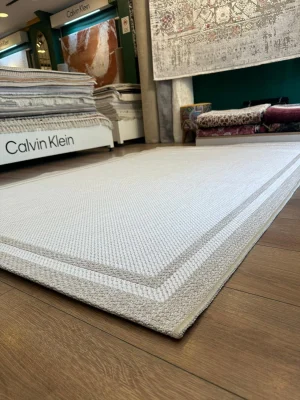 Destan Halı Sisal 03 Bordürlü Özel Ölçü Tam Çerçeveli Jüt Sisal Modern Halı