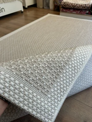 Destan Halı Sisal 04 Bordürlü Özel Ölçü Tam Çerçeveli Jüt Sisal Modern Halı