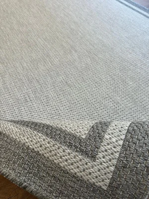 Destan Halı Sisal 02 Bordürlü Özel Ölçü Tam Çerçeveli Jüt Sisal Modern Halı