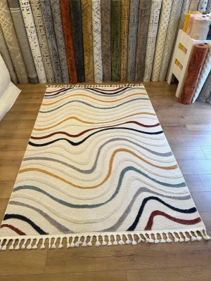 Destan Halı Sumatra 350 Master Karışık Renkli Bohem Salon-oturma Odası Halısı Iskandinav Desenli