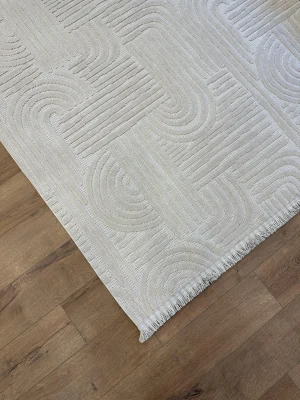 Destan Halı Tokyo Bej Modern İskandinav Hav Toz Vermez Etnik Modern Makine Halısı