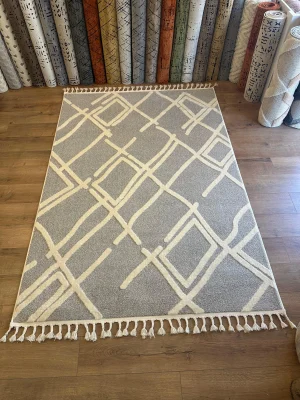 Destan Halı Vogue 01 İskandinav Hav Toz Vermez Etnik Modern Makine Halısı