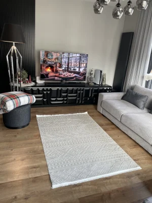 Destan Halı Zaragoza İnce Saten Dokuma Makinede Yıkanabilir Model Z-26 Bej