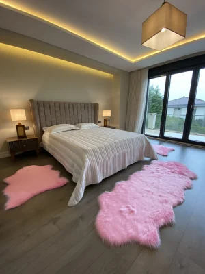 Destan Home APOST Premium Yumuşak Tabanlı Halı Pembe