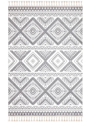 Destan Halı Ipek Lux 11708 Modern İskandinav Hav Toz Vermez Etnik Modern Makine Halısı