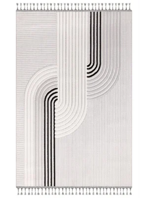 Destan Halı 1705A Modern İskandinav Hav Toz Vermez Etnik Modern Makine Halısı