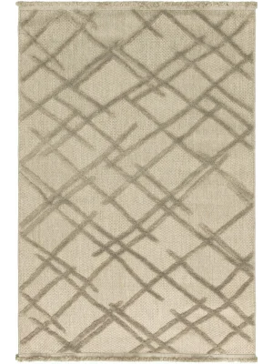 İskandinav Tüy Vermez Etnik Modern Özel Ölçü Makine Halısı Focus FC04