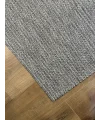 Destan Sisal Plus Özel Ölçü Jüt Sisal Modern Mutfak Salon Koridor Halısı Düz Gri