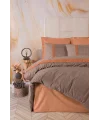 Cottonbox Brode Ranforce Hazel Kiremit Çift Kişilik Nevresim Takımı