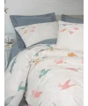 Cottonbox Maritime Ranforce Kaija Mavi Tek Kişilik Nevresim Takımı