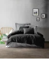 Cottonbox Plain Ranforce Siyah-Gri Çift Kişilik Nevresim Takımı