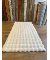 Destan Halı Bubble Peluş Özel Ölçü Antialerjik ve Yumuşak Halı Beyaz