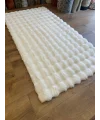 Destan Halı Bubble Peluş Özel Ölçü Antialerjik ve Yumuşak Halı Beyaz