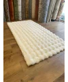 Destan Halı Bubble Peluş Özel Ölçü Antialerjik ve Yumuşak Halı Beyaz