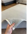 Destan Halı Palermo Yumuşak Yapılı Microfiber Toz Tüy Çıkarmaz Modern Salon Oturma Odası Yatak Odası Halısı Açık Gri