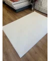Destan Halı Palermo Yumuşak Yapılı Microfiber Toz Tüy Çıkarmaz Modern Salon Oturma Odası Yatak Odası Halısı Beyaz