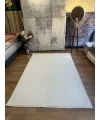 Destan Halı Palermo Yumuşak Yapılı Microfiber Toz Tüy Çıkarmaz Modern Salon Oturma Odası Yatak Odası Halısı Beyaz
