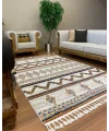 Destan Halı Sumatra 351 Master Karışık Renkli Bohem Salon-oturma Odası Halısı Iskandinav Desenli