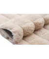 Destan Diamond Desenli Modern Altı Kaymaz Makinede Yıkanabilir Peluş Serisi Vizon