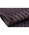 Destan Petek Desenli Modern Altı Kaymaz Makinede Yıkanabilir Peluş Serisi Antrasit