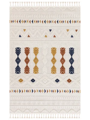 Destan Halı 1757A Renkli İskandinav Hav Toz Vermez Etnik Modern Makine Halısı