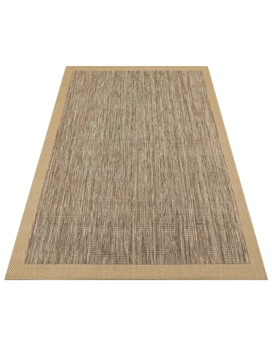 Destan halı AS03 Sisal Bordürlü Çerçeveli Jüt Sisal Modern Dekoratif Halı