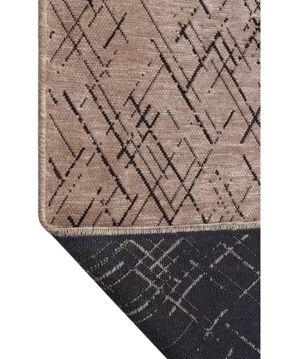 Destan Halı Ürgüp 6009 Bej Kaymaz Tabanlı Yıkanabilir Kilim