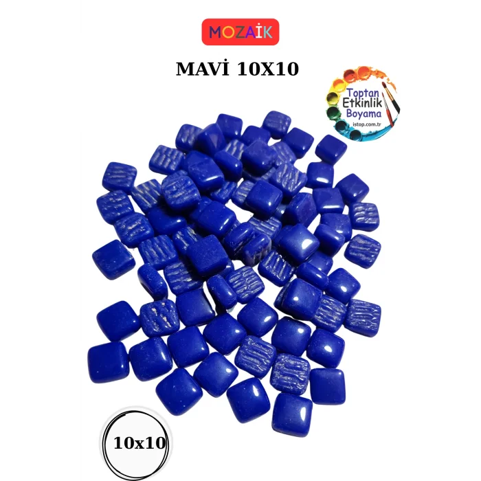 200 Gram Renk Mozaik Taş – 10X10 mm | Mozaik Atölye Seti | Cam Mozaik