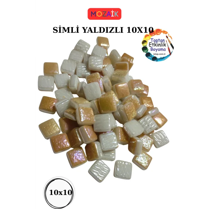 200 Gram Renk Mozaik Taş – 10X10 mm | Mozaik Atölye Seti | Cam Mozaik