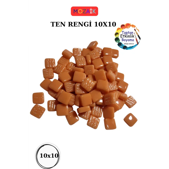 200 Gram Renk Mozaik Taş – 10X10 mm | Mozaik Atölye Seti | Cam Mozaik