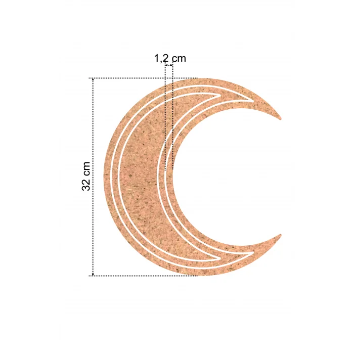 3lü Ay Şeklinde MDF Kasnak Seti - 4 mm
