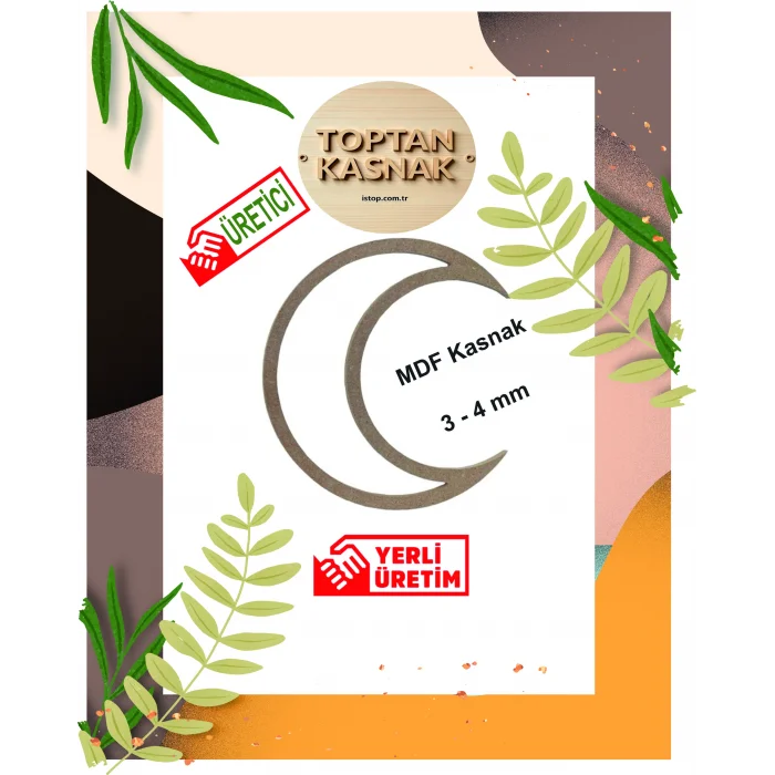 3lü Ay Şeklinde MDF Kasnak Seti - 4 mm