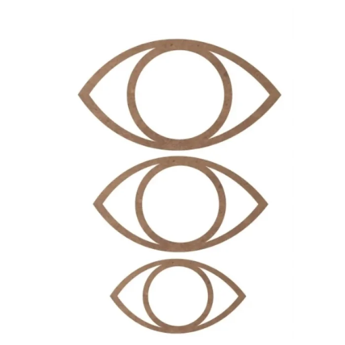 3lü Göz Şeklinde MDF Kasnak Seti - 4 mm