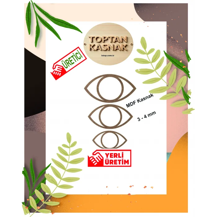3lü Göz Şeklinde MDF Kasnak Seti - 4 mm