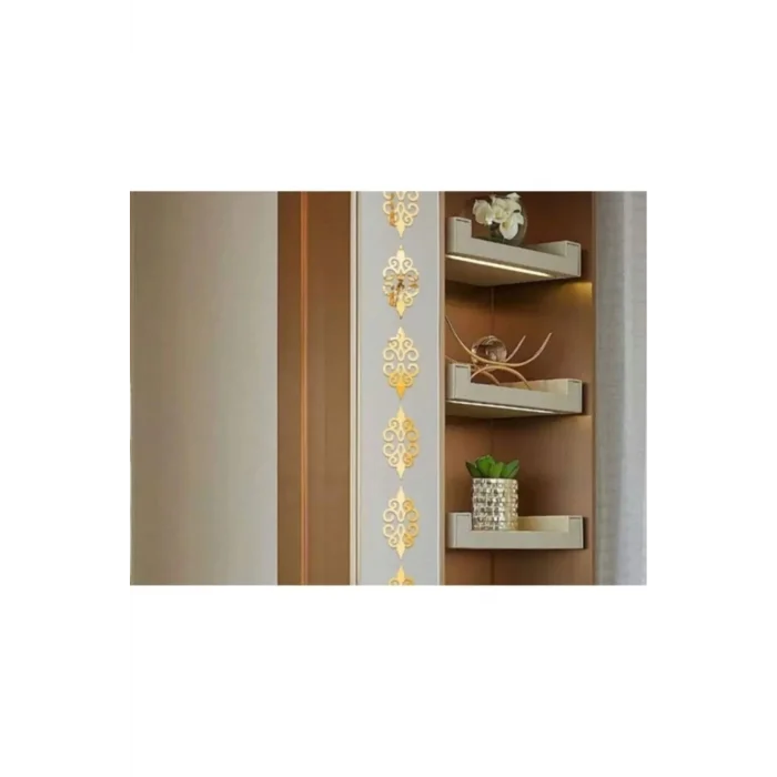 Dekor Süs Bordür Ayna Gold Altın 10x Pleksi Dekoratif Bordür Ayna Antre 7*7cm