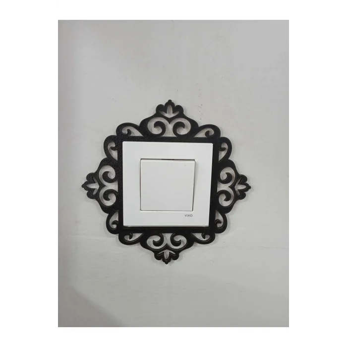 Dekoratif Priz Kenarı Süsü Siyah Renk