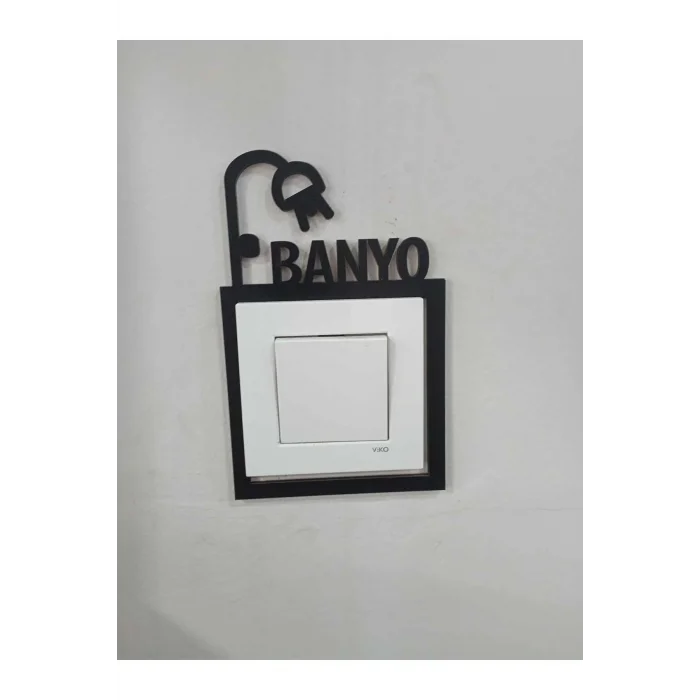 Tasarım Lazer Kesim Mdf Banyo Priz Çerçevesi