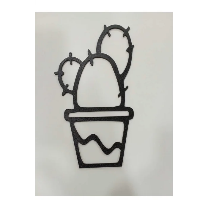 Lazer Kesim Ahşap Duvar Dekoru -  Kaktüs