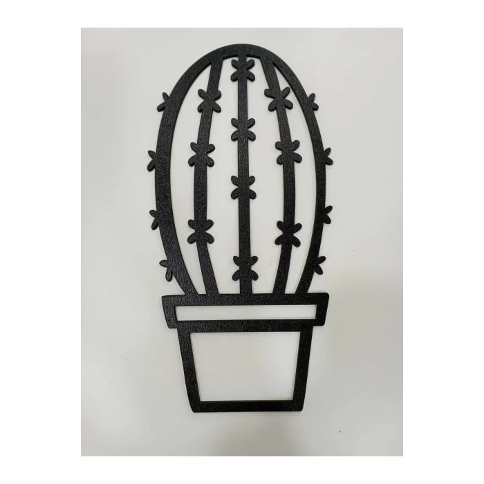Lazer Kesim Ahşap Duvar Dekoru -  Kaktüs