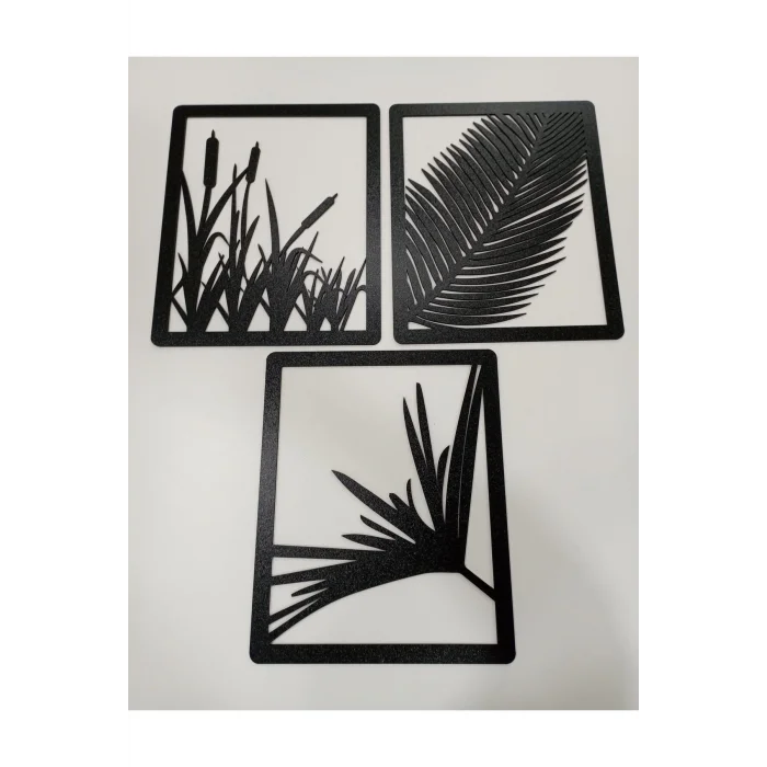 Lazer Kesim Ahşap Tablo 3lü