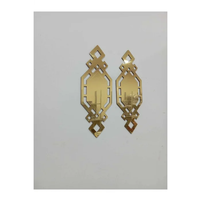 Gold Aynalı Pleksi 2 Parçalı Duvar Tablosu