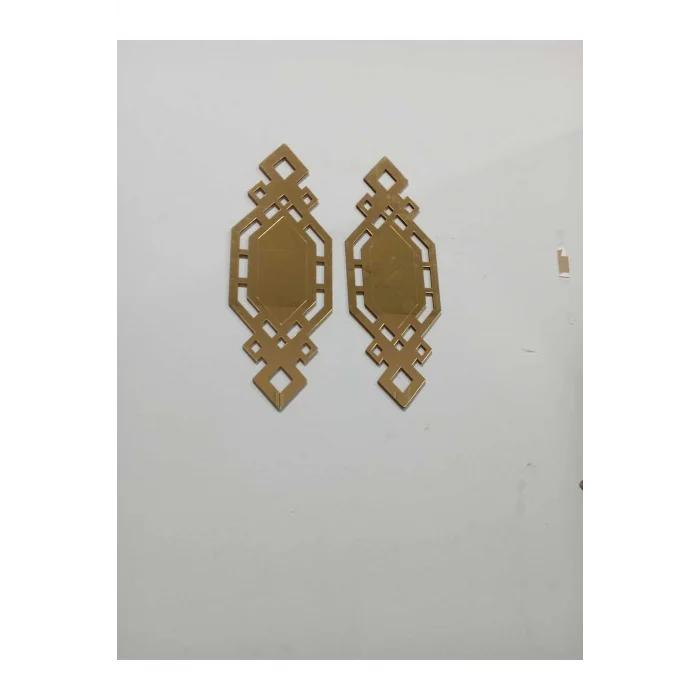 Gold Aynalı Pleksi 2 Parçalı Duvar Tablosu