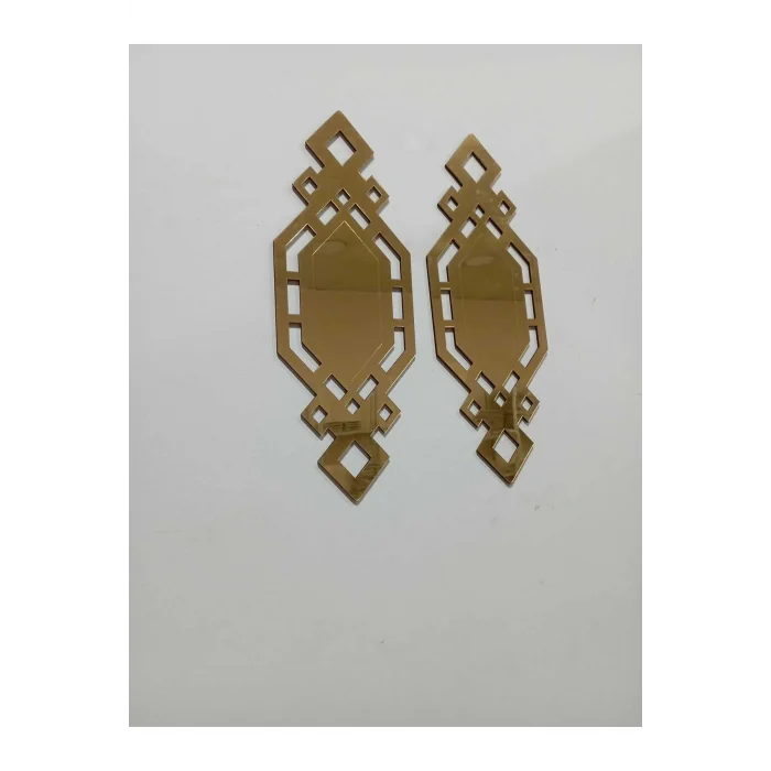 Gold Aynalı Pleksi 2 Parçalı Duvar Tablosu