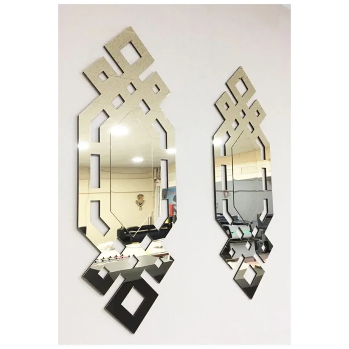 Gümüş Aynalı Pleksi 2 Parçalı Duvar Tablosu