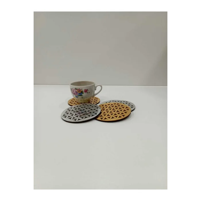 Yaşam Çiçeği Bardak Altlığı