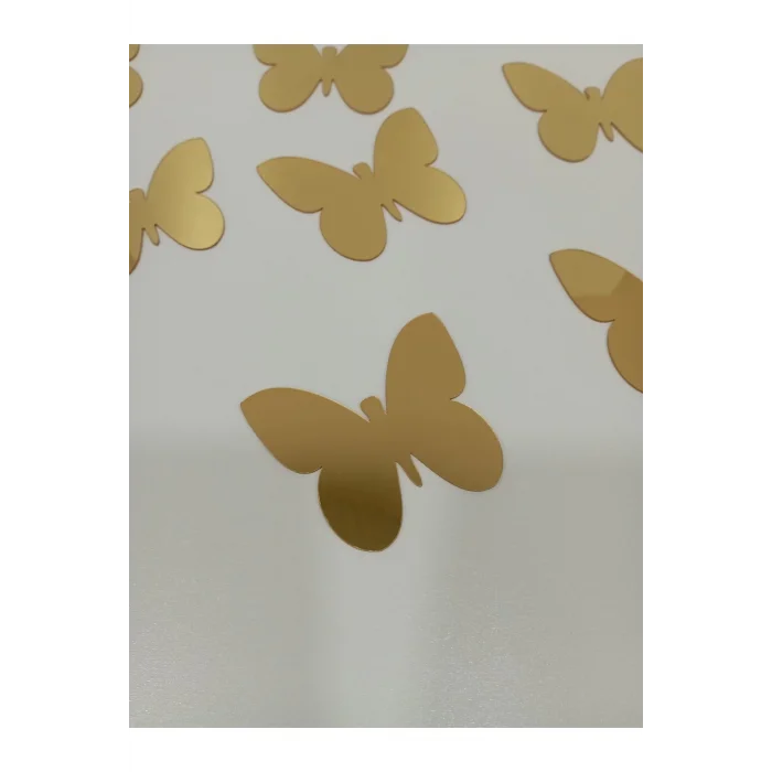 12 li Gold Pleksi Ayna Kelebek Duvar Dekor Ürün