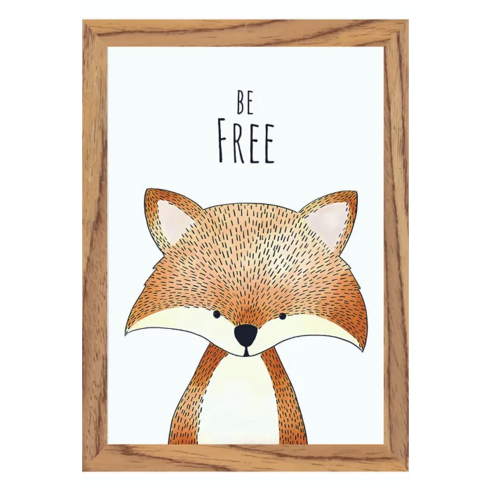 Çocuk Odası İngilizce Dekoratif Retro Mdf Tablo ( Çerçeve Görünümlü ) Hayvanlar